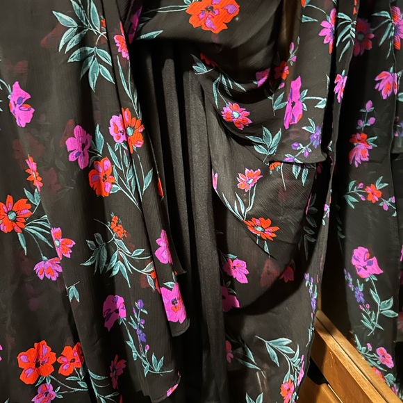 CALVIN KLEIN NET floral chiffon midi dress - Picture 8 of 9